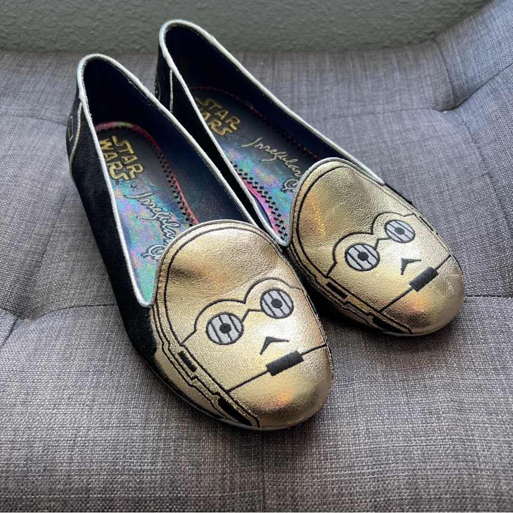 Irregular Choice Star Wars C-3PO Gold and Black Flats